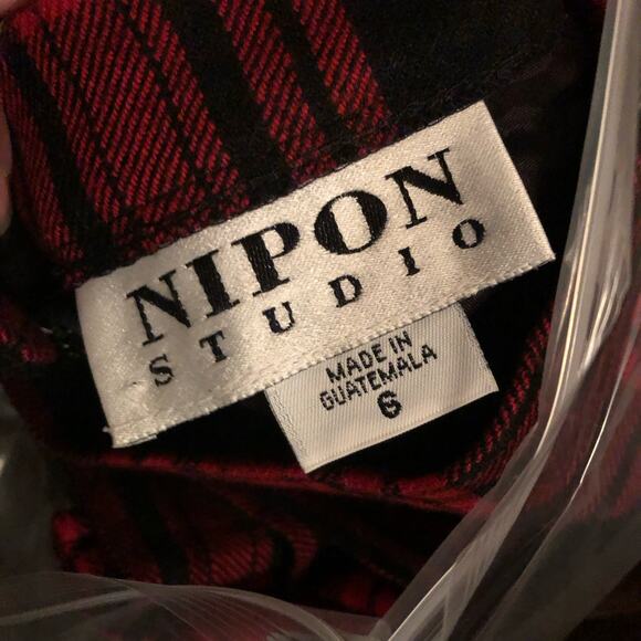 Vintage Mini Skirt Sz 6 Plaid Red Black Dark Academia Mall Goth A Line 90s - Picture 5 of 10